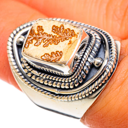 Germany Psilomelane Dendrite Rings handcrafted by Ana Silver Co - RING106714