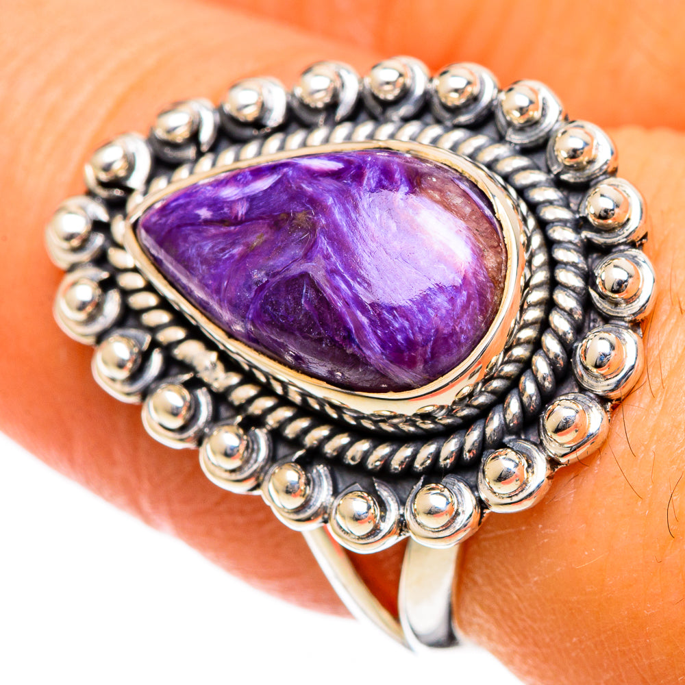 Charoite Rings handcrafted by Ana Silver Co - RING106717