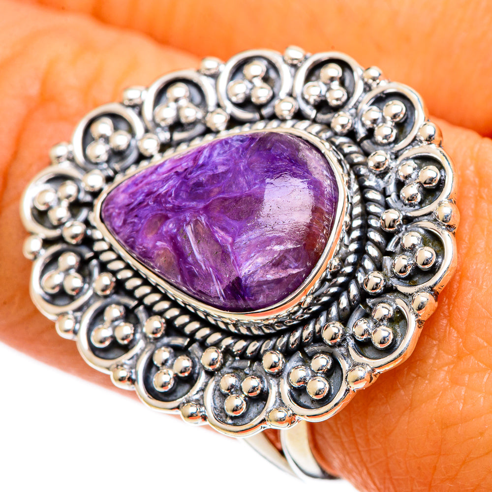 Charoite Rings handcrafted by Ana Silver Co - RING106719