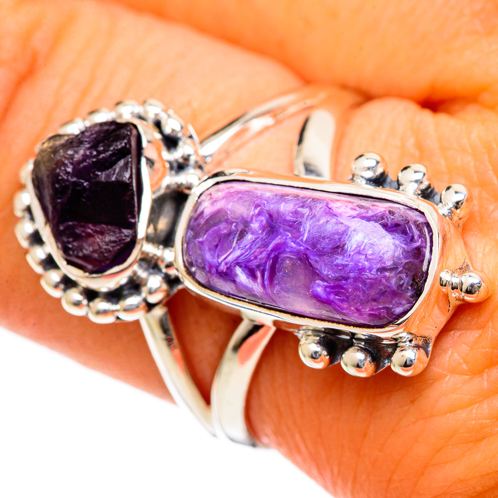 Charoite Rings handcrafted by Ana Silver Co - RING106721