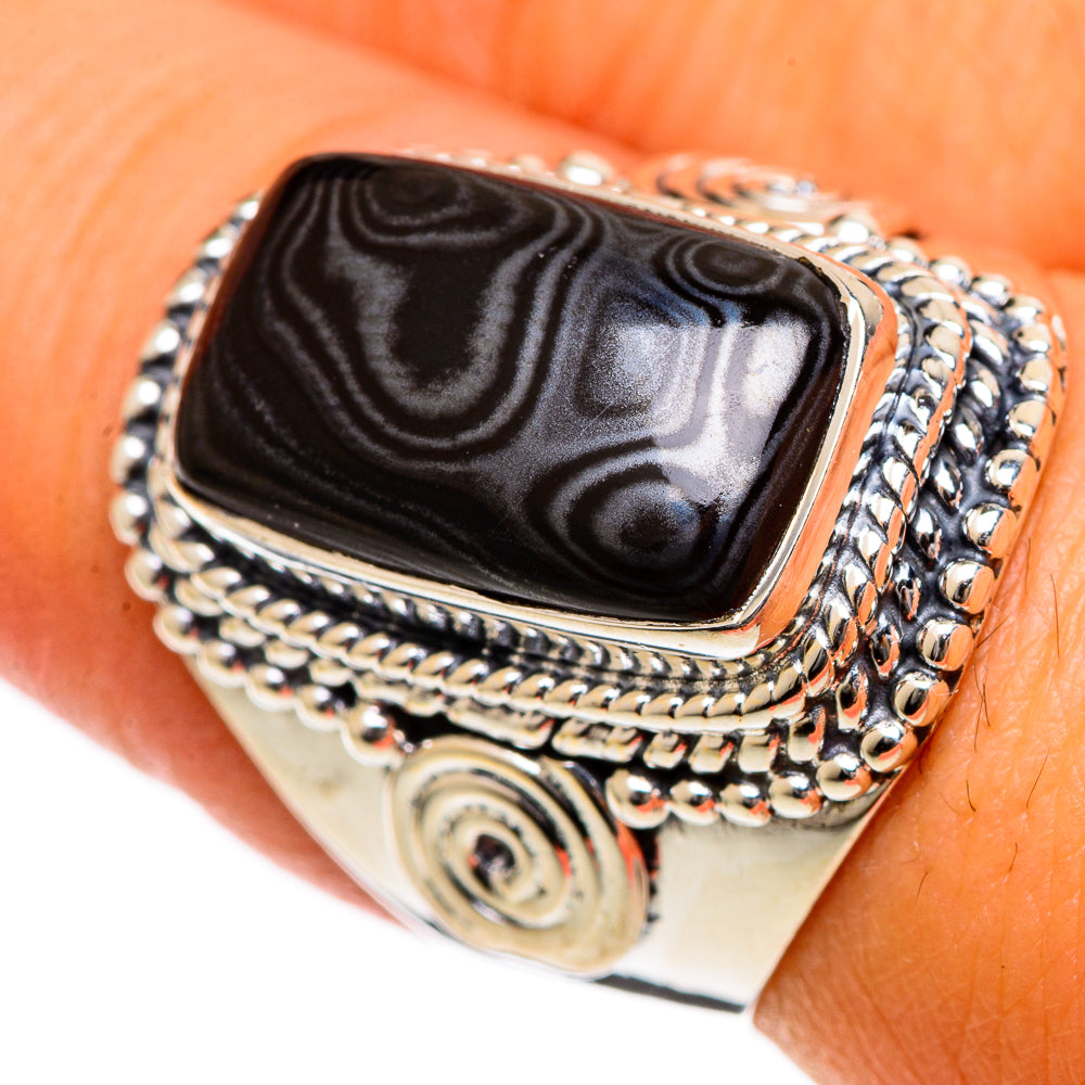 Psilomelane Rings handcrafted by Ana Silver Co - RING106722