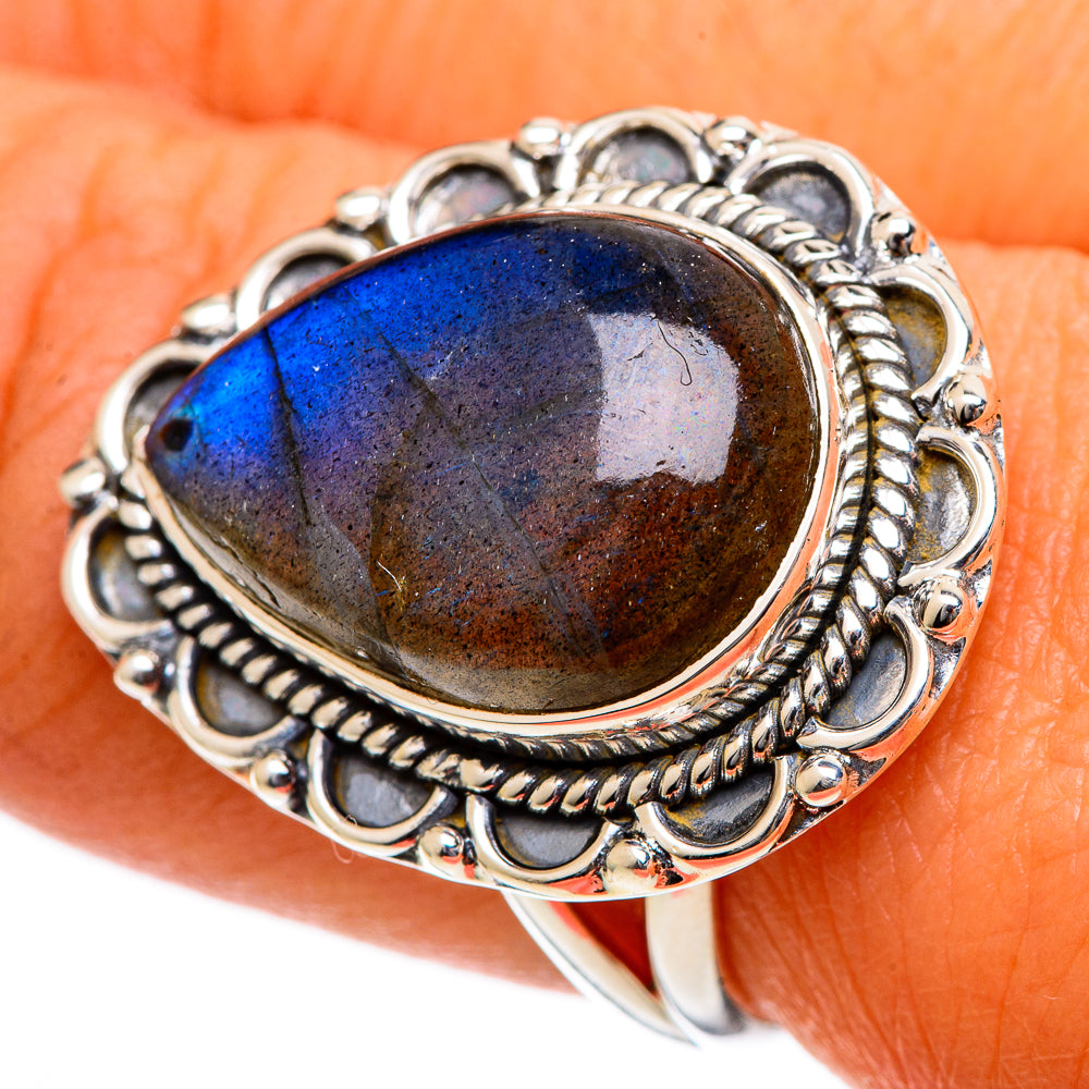 Labradorite Rings handcrafted by Ana Silver Co - RING106729