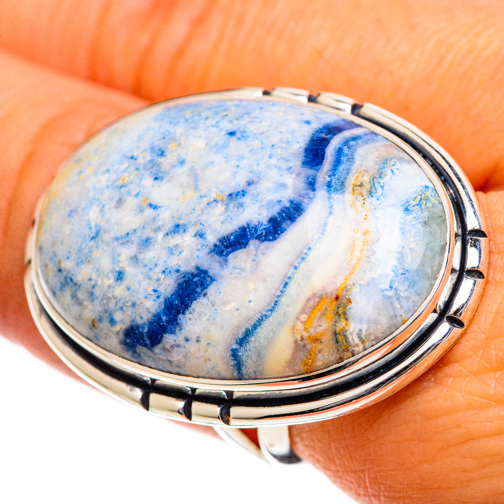 Blue Scheelite Rings handcrafted by Ana Silver Co - RING106734