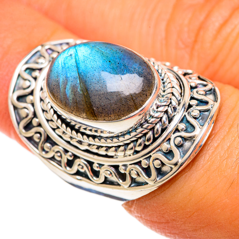 Labradorite Rings handcrafted by Ana Silver Co - RING106739