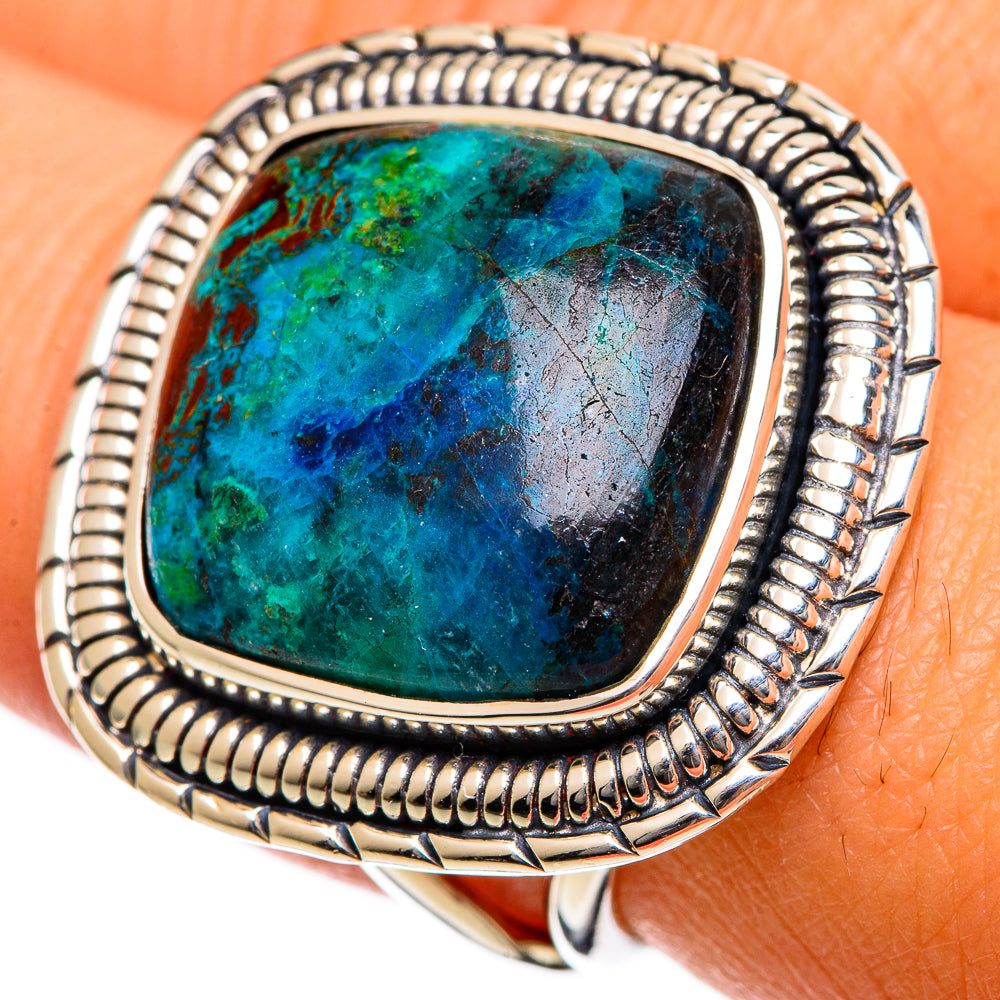 Chrysocolla Rings handcrafted by Ana Silver Co - RING106741