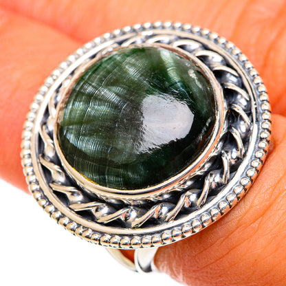 Seraphinite Rings handcrafted by Ana Silver Co - RING106743