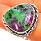 Ruby Zoisite Rings handcrafted by Ana Silver Co - RING106745