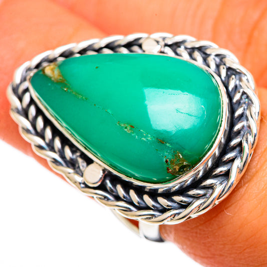 Chrysoprase Rings handcrafted by Ana Silver Co - RING106750
