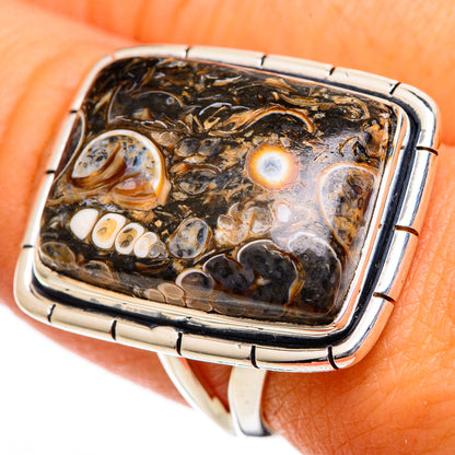 Turritella Agate Rings handcrafted by Ana Silver Co - RING106757