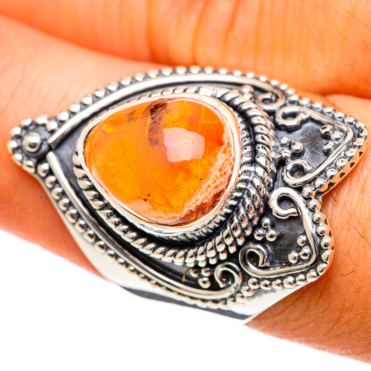 Mexican Fire Opal Rings handcrafted by Ana Silver Co - RING106774
