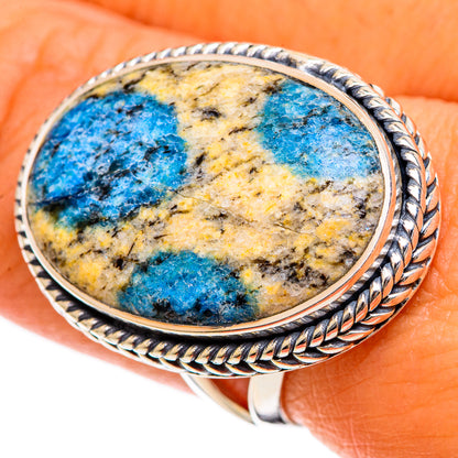 K2 Blue Azurite Rings handcrafted by Ana Silver Co - RING106778