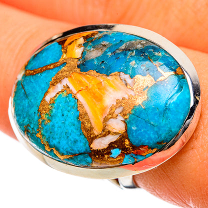 Spiny Oyster Turquoise Rings handcrafted by Ana Silver Co - RING106780