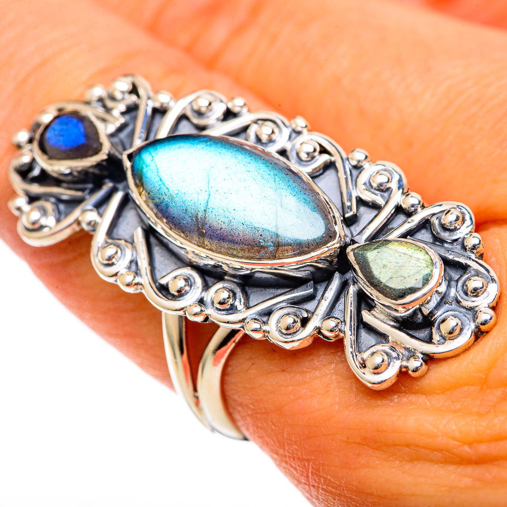 Labradorite Rings handcrafted by Ana Silver Co - RING106784