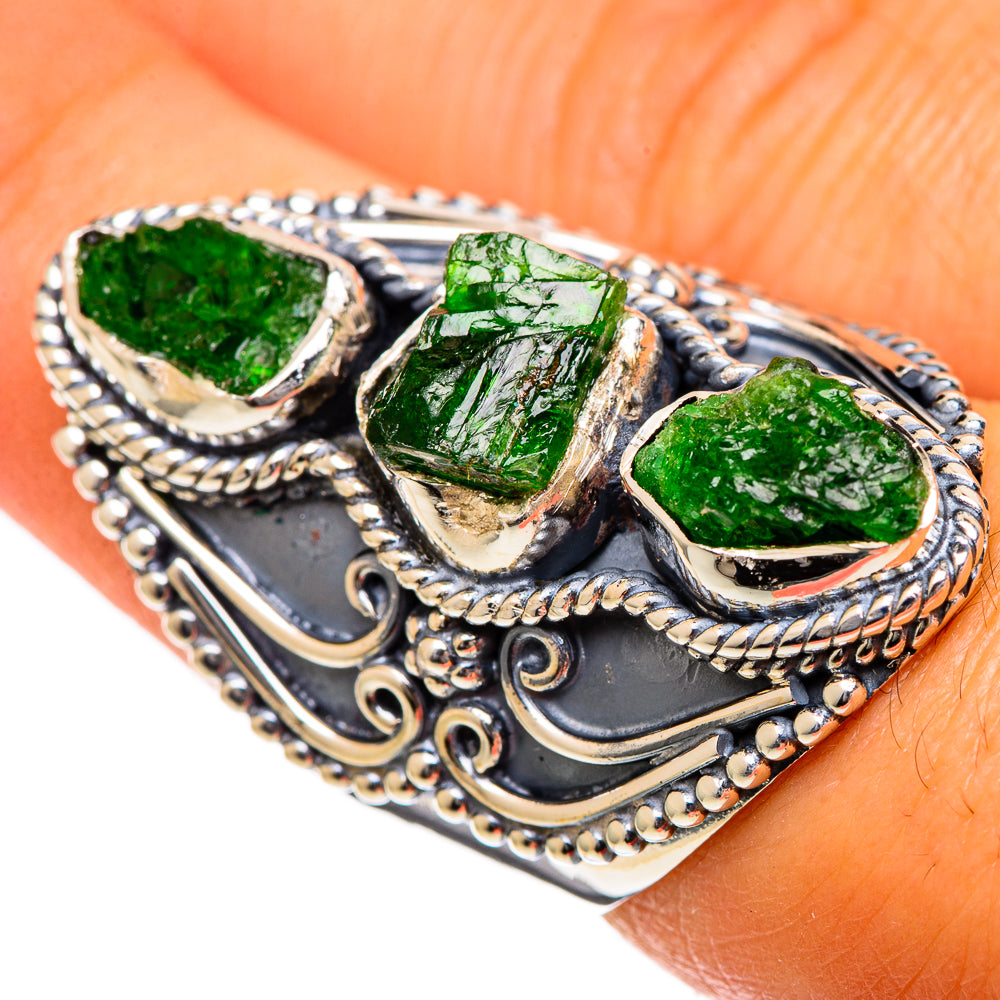 Chrome Diopside Rings handcrafted by Ana Silver Co - RING106795