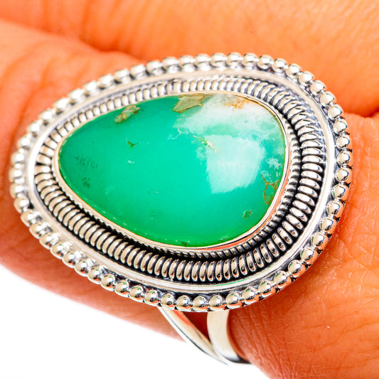 Chrysoprase Rings handcrafted by Ana Silver Co - RING106796