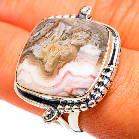 Laguna Lace Agate Rings handcrafted by Ana Silver Co - RING106806