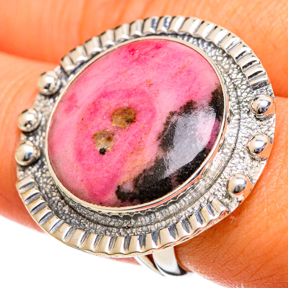 Rhodonite Rings handcrafted by Ana Silver Co - RING106807