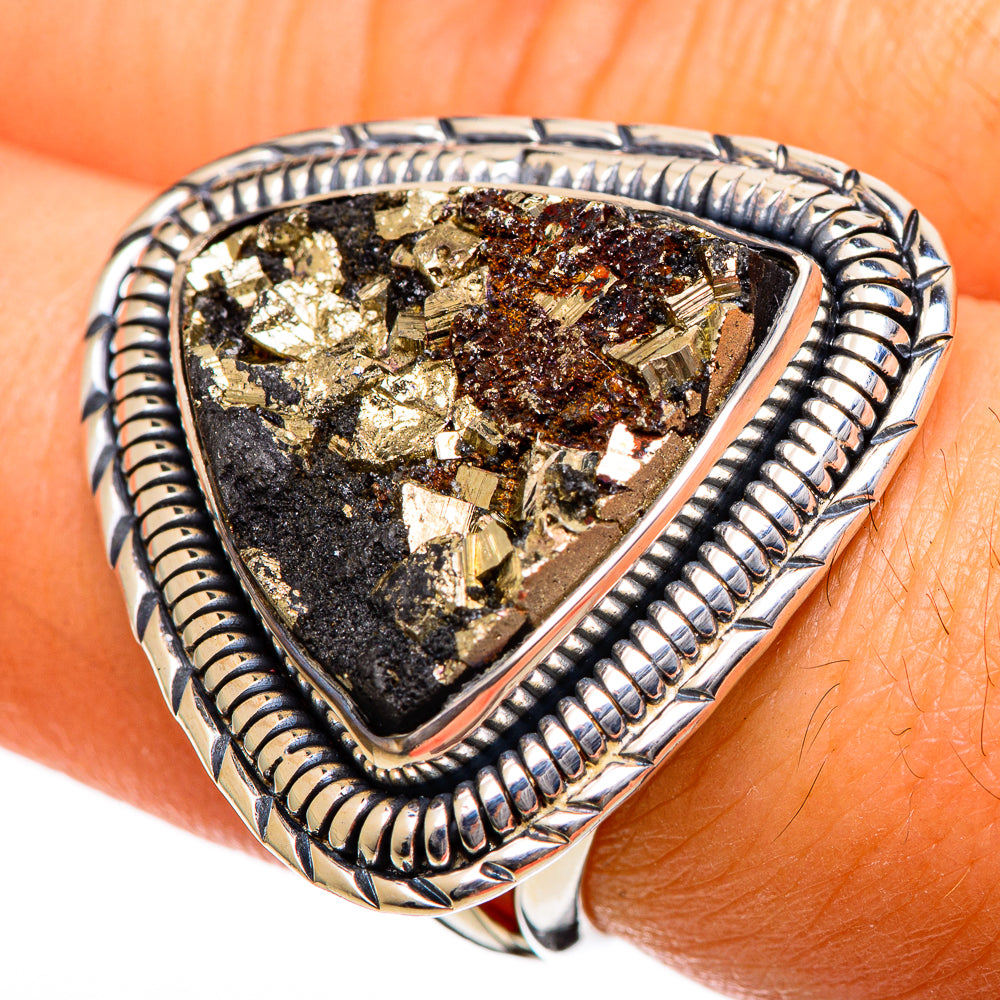 Pyrite Rings handcrafted by Ana Silver Co - RING106812