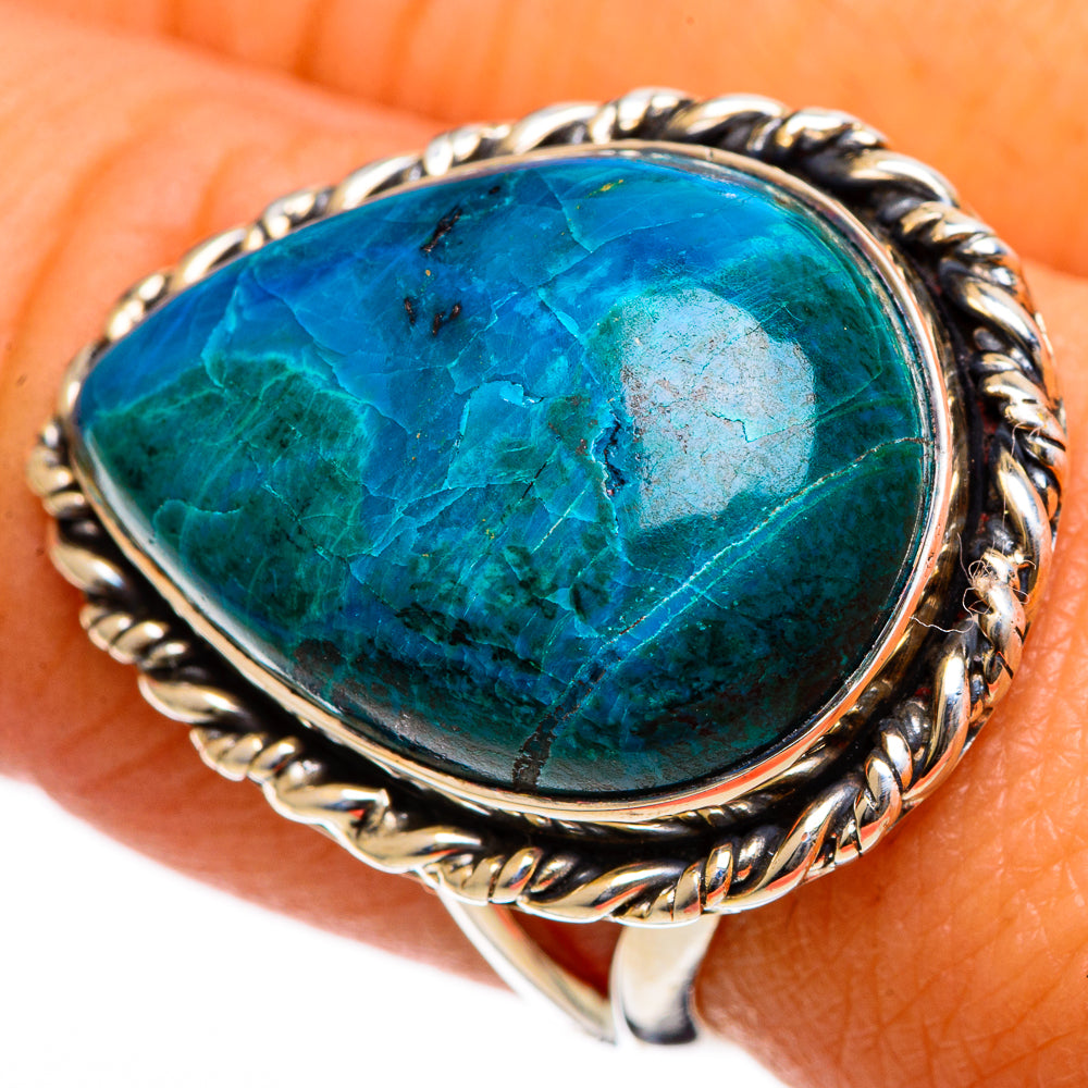 Chrysocolla Rings handcrafted by Ana Silver Co - RING106821