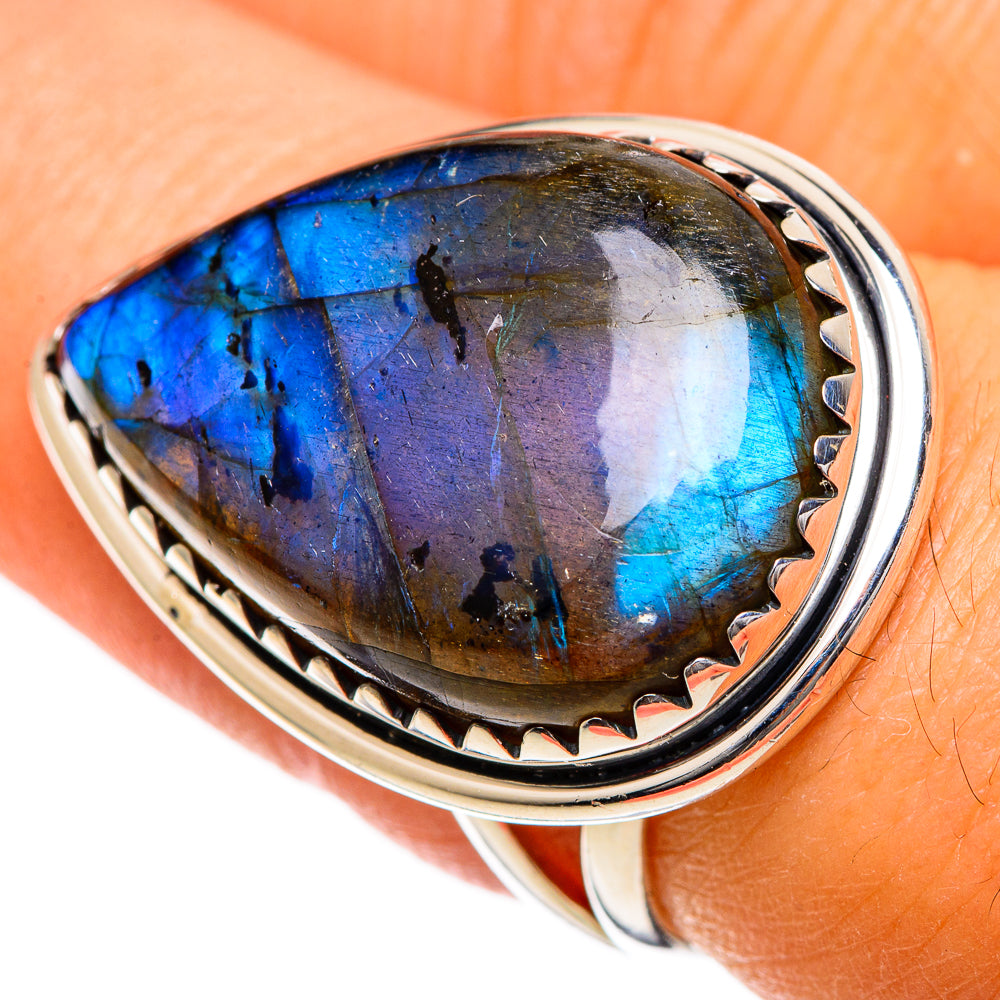 Labradorite Rings handcrafted by Ana Silver Co - RING106823