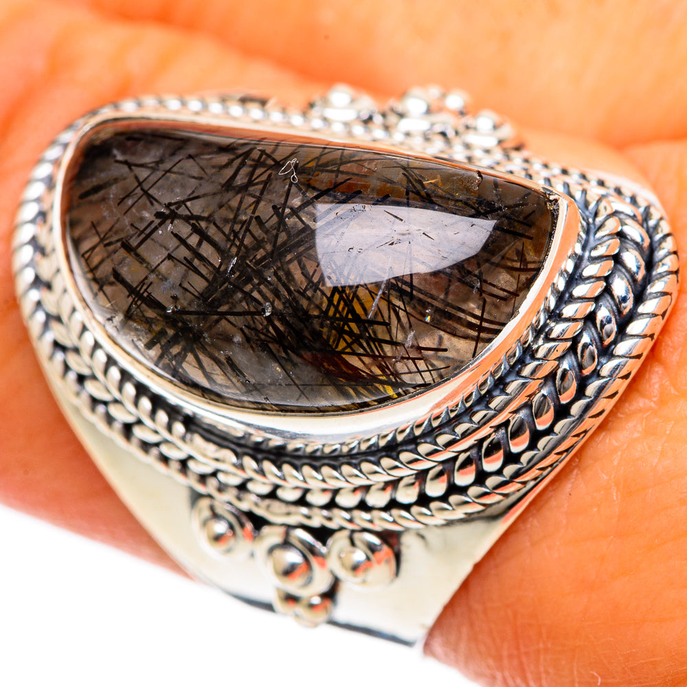 Tourmalinated Quartz Rings handcrafted by Ana Silver Co - RING106829