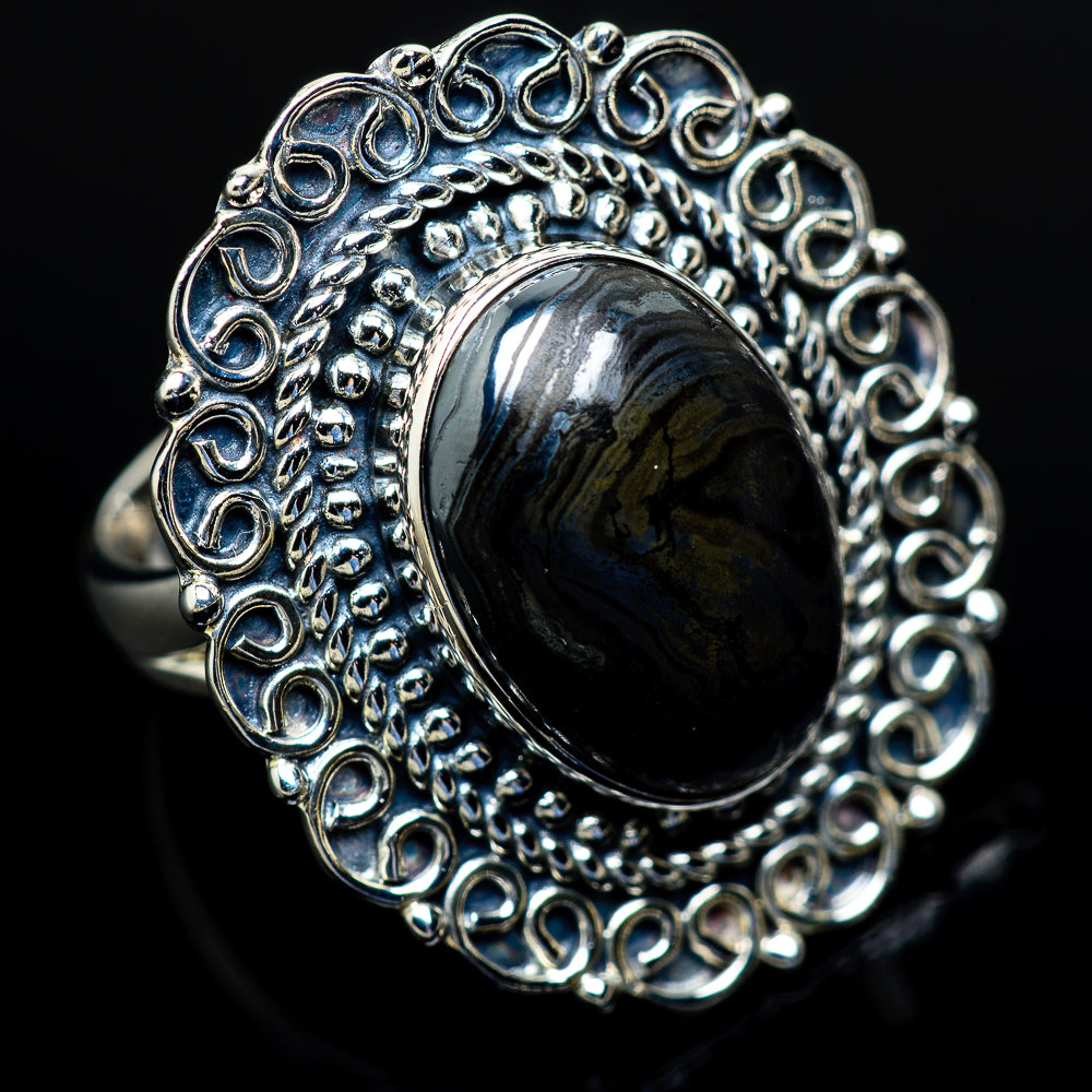 Psilomelane Rings handcrafted by Ana Silver Co - RING10683
