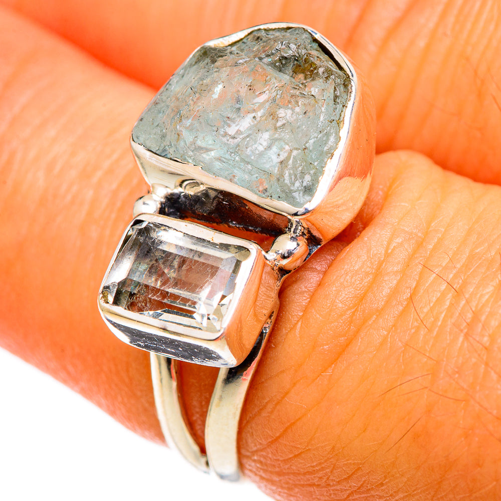 Aquamarine Rings handcrafted by Ana Silver Co - RING106830