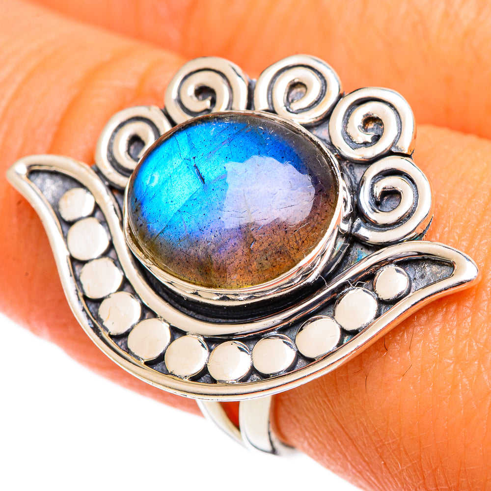 Labradorite Rings handcrafted by Ana Silver Co - RING106836
