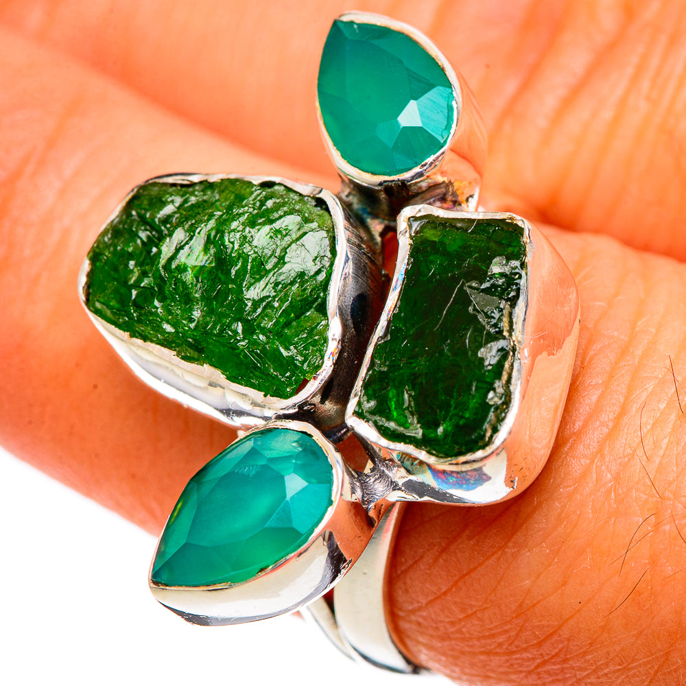 Chrome Diopside Rings handcrafted by Ana Silver Co - RING106840