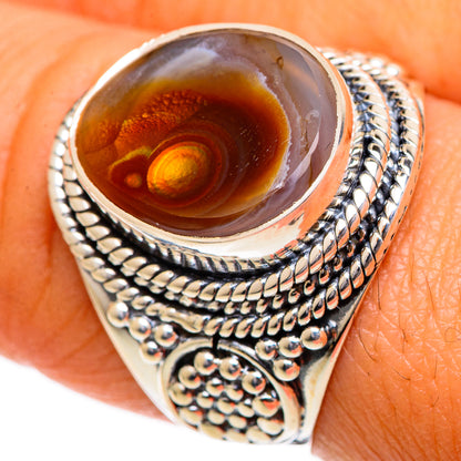 Mexican Fire Agate Rings handcrafted by Ana Silver Co - RING106845
