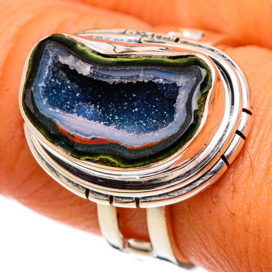 Coconut Geode Druzy Rings handcrafted by Ana Silver Co - RING106859