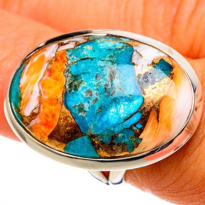 Spiny Oyster Turquoise Rings handcrafted by Ana Silver Co - RING106870