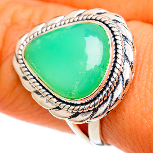 Chrysoprase Rings handcrafted by Ana Silver Co - RING106881