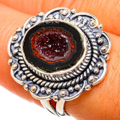 Coconut Geode Druzy Rings handcrafted by Ana Silver Co - RING106883