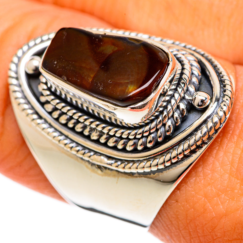 Mexican Fire Agate Rings handcrafted by Ana Silver Co - RING106884