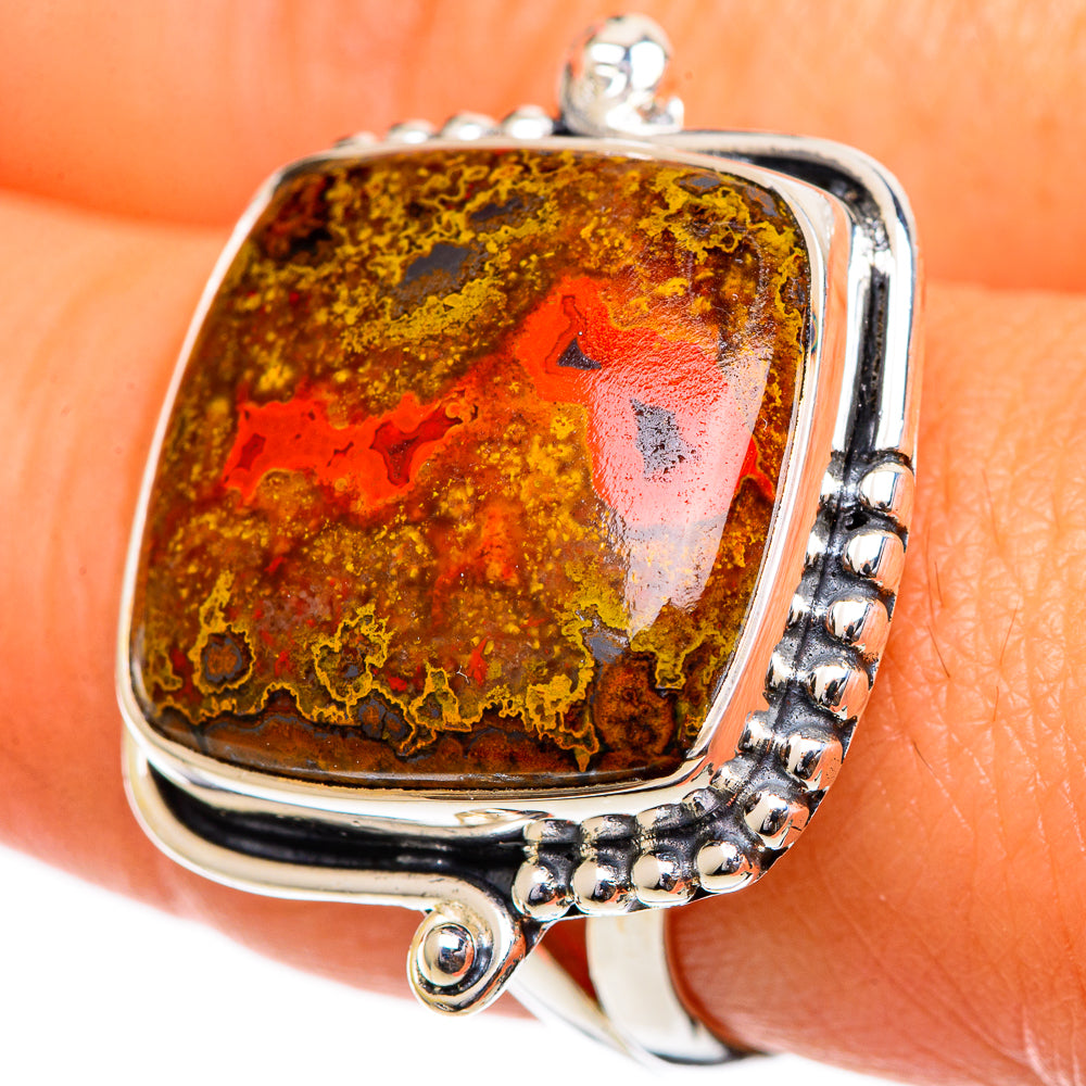 Moroccan Agate Rings handcrafted by Ana Silver Co - RING106886