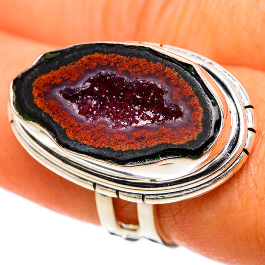 Coconut Geode Druzy Rings handcrafted by Ana Silver Co - RING106888