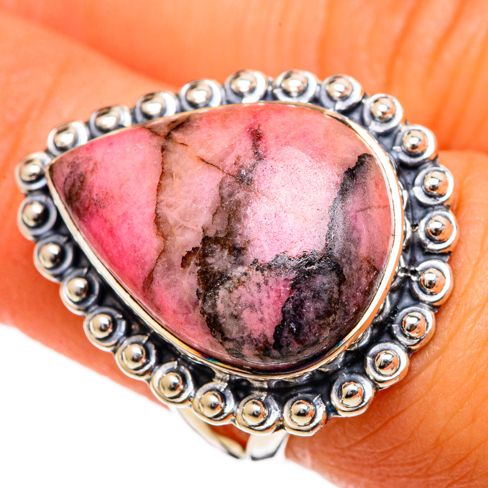 Rhodonite Rings handcrafted by Ana Silver Co - RING106889