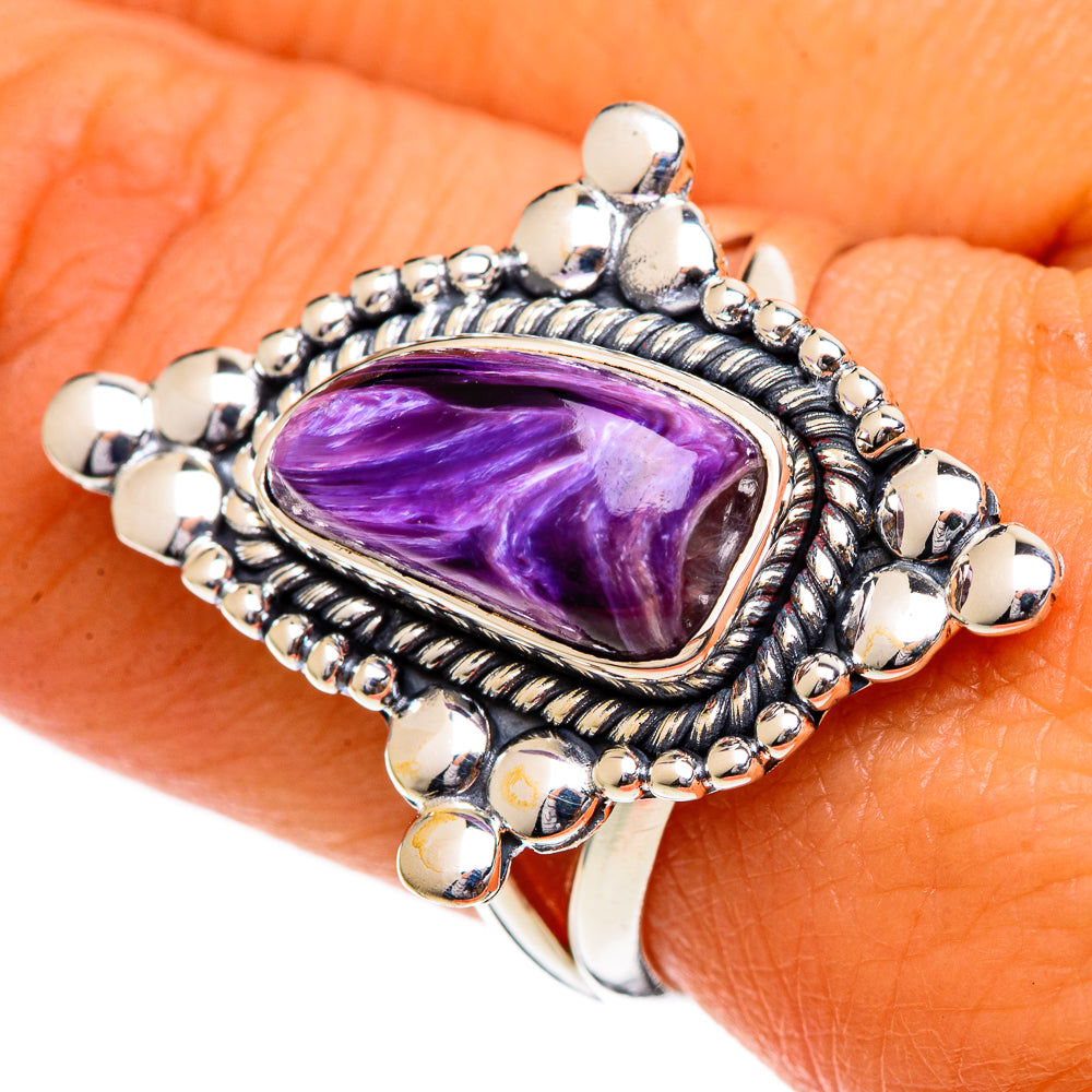 Charoite Rings handcrafted by Ana Silver Co - RING106893