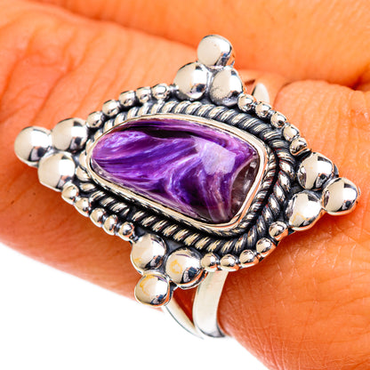 Charoite Rings handcrafted by Ana Silver Co - RING106893