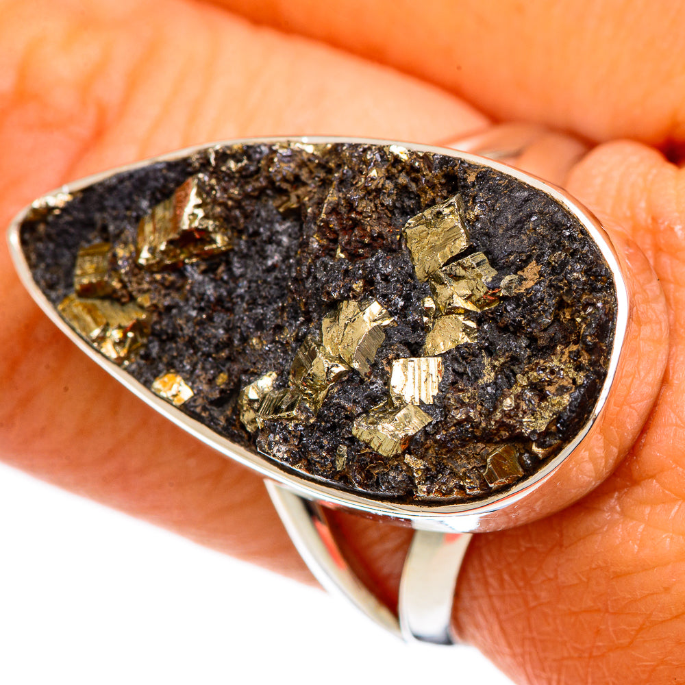 Pyrite Rings handcrafted by Ana Silver Co - RING106898
