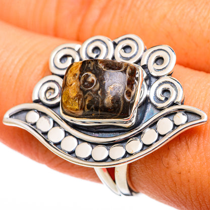 Turritella Agate Rings handcrafted by Ana Silver Co - RING106925