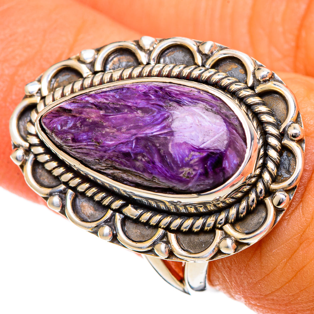 Charoite Rings handcrafted by Ana Silver Co - RING106935