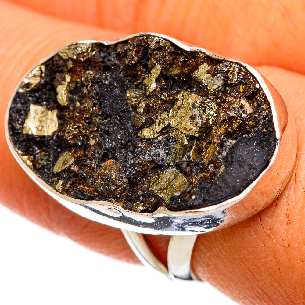 Pyrite Rings handcrafted by Ana Silver Co - RING106938