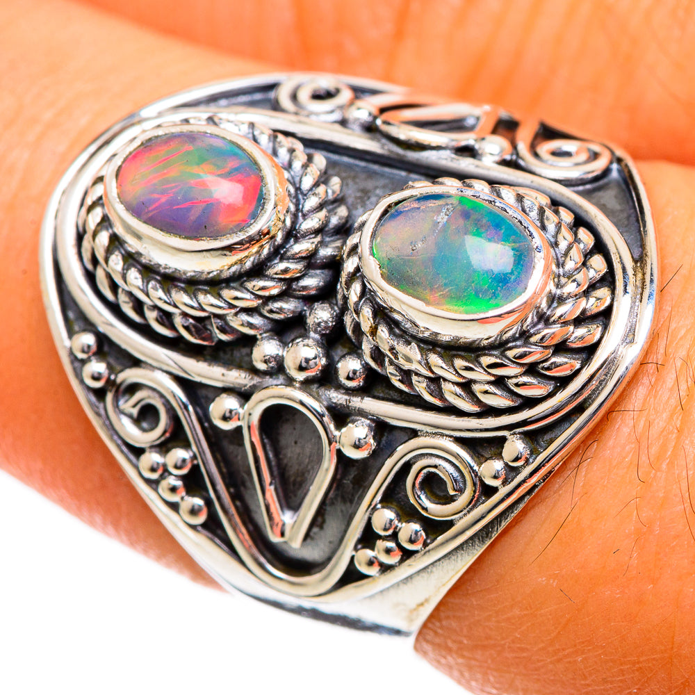 Ethiopian Opal Rings handcrafted by Ana Silver Co - RING106944