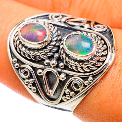 Ethiopian Opal Rings handcrafted by Ana Silver Co - RING106944