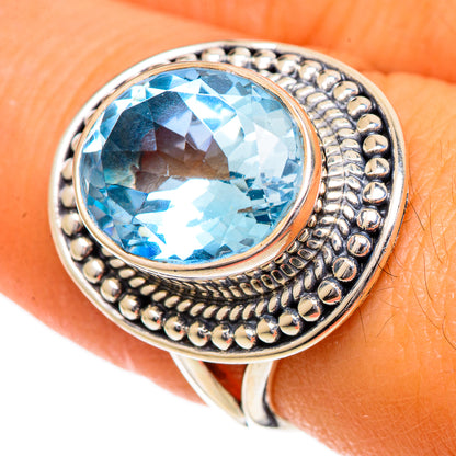 Blue Topaz Rings handcrafted by Ana Silver Co - RING106951