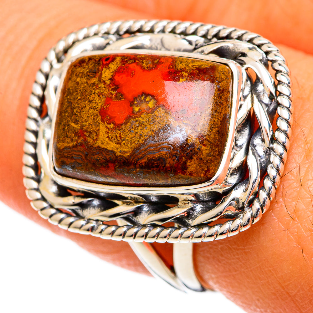 Moroccan Agate Rings handcrafted by Ana Silver Co - RING106961