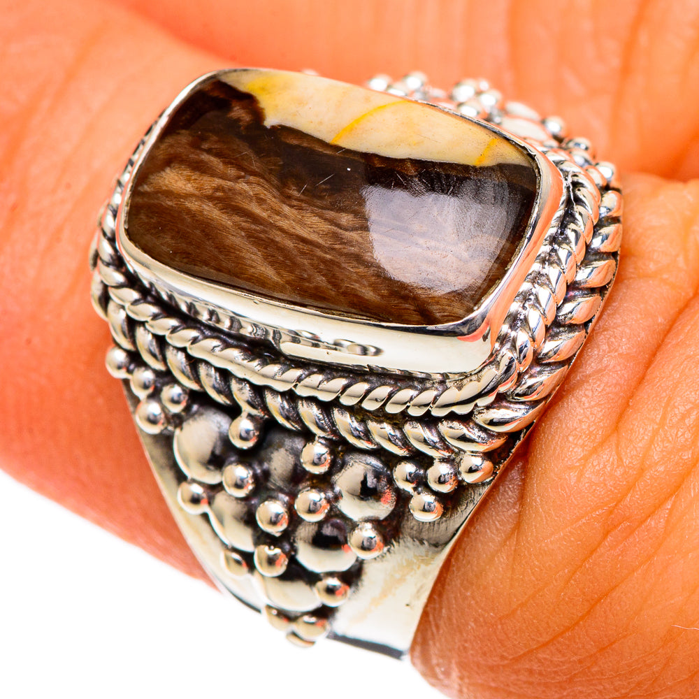 Peanut Wood Jasper Rings handcrafted by Ana Silver Co - RING106963