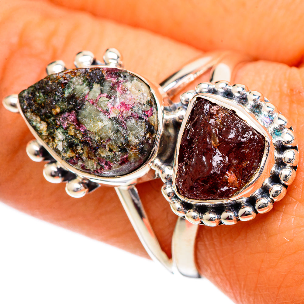 Russian Eudialyte Rings handcrafted by Ana Silver Co - RING106980